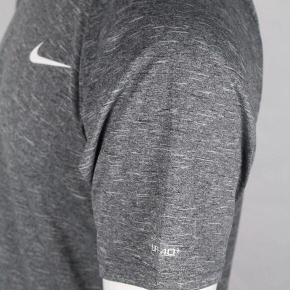 Nike Men's Swim T Shirt Short Sleeve Dri Fit Black Heather UV Protection XL NWT - Picture 3 of 5